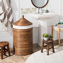 Safavieh Wellington Rattan Storage Hamper With Liner