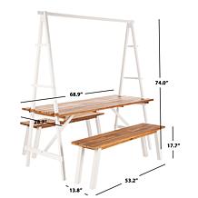 Safavieh Willamy 3-piece Outdoor Dining Set