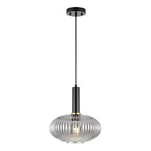 Safavieh Zeon 12" Smoke Grey and Black Pendant