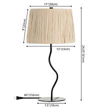 Safavieh Ziggi Black Metal Table Lamp with Paper Rope Shade