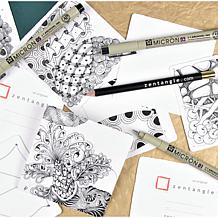 Sakura Zentangle Drawing Set of 12 - White