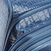 Samantha Brown 22" Croco Spinner & Dowel Bag Set