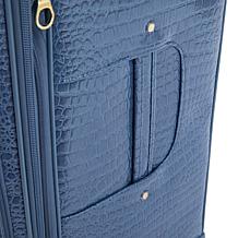 Samantha Brown 22" Croco Spinner & Dowel Bag Set