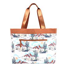 Samantha Brown Reversible Solid/Print Tote Bag