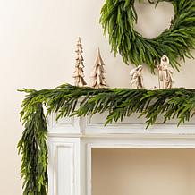 Set of 2 6ft Christmas Greenery PE Dripping Garlands