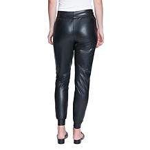 Seven 7 Faux Leather Ponte Jogger - Black