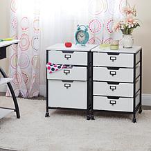 Sew Ready Mobile 3-Drawer Organizer Cart with Drawers