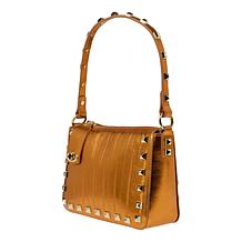 Sharif Legacy Eel Skin Leather Rocketed Top Zip Crossbody