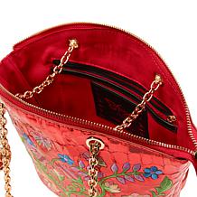 Sharif Legacy Floral Embossed Quilted Leather Crossbody