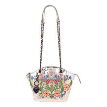 Sharif Legacy Floral Embossed Quilted Leather Crossbody
