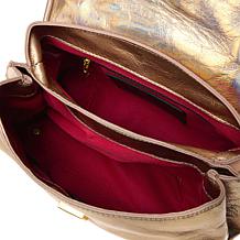 Sharif Legacy Hologram Piega Leather Flap Front Satchel