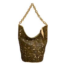 Sharif Legacy Laser-cut Haircalf Leather Hobo Bag