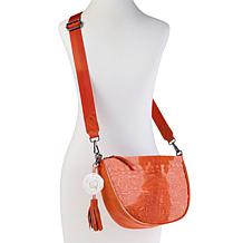 Sharif Legacy Marbleized Quilted Leather Rose Crossbody