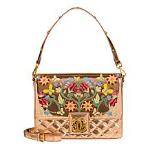 Sharif Legacy Metallic Floral Embroidered Satchel