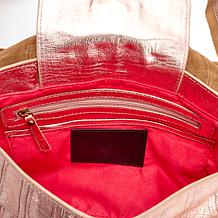 Sharif Legacy Museum Rouched Flap Leather Messenger Bag