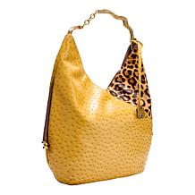 Sharif Legacy Ostrich & Haircalf Sculpted Hobo