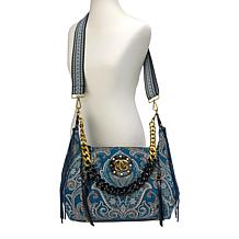 Sharif Legacy Parisian Tapestry and Leather Hobo