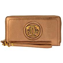 Sharif Legacy Pearlized Leather Wallet with Wrist Strap
