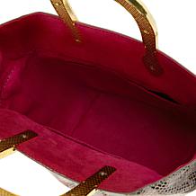 Sharif Legacy Serpantine Python Leather Mini Tote Bag