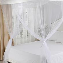 Sheba 4-Post Hanging Sheer Mosquito Bed Canopy