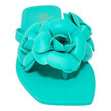 SHUSHOP® Dahlia Jelly Flower Thong Flat Sandal