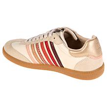 SHUSHOP Steffie Striped Lace-Up Fashion Sneaker