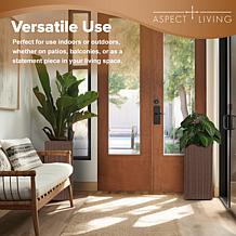 Sierra Square Wicker Planter 2-Pc. Set, Brown