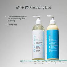 SKINN Non-Negotiables AM & PM Cleansers with Makeup Remover Cloth
