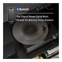 Sloane Record Player With Speakers - Black