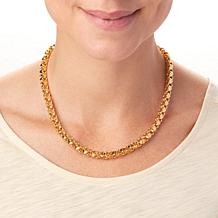 Soave Oro 14K Electroform Dome Link Necklace