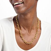 Soave Oro 14K Electroform Horsebit Link Necklace