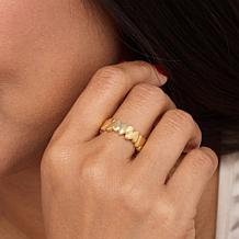 Soave Oro 14K Gold Electroform Polished Heart Band Ring