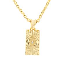 Soave Oro 14K Gold Electroform Starburst Pendant with CZ Accent
