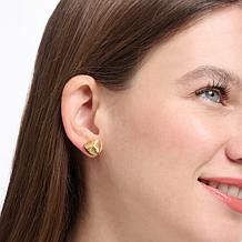 Soave Oro 14K Gold Electroform Triangular Knot Stud Earrings