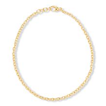 Soave Oro 14K Gold Electroform Twisted Rolo Chain Necklace