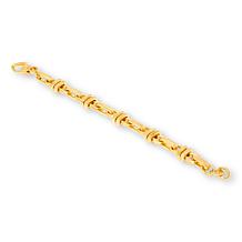 Soave Oro 14K Yellow Gold Electroform Status Link Bracelet