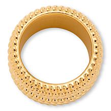 Soave Oro 14K Yellow Gold Electroform Studded Band Ring
