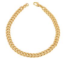 Soave Oro 18" 14K Gold Electroform Polished Curb Chain Necklace