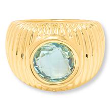 Soave Oro Gemstone 14K Gold Electroform Graduated Ring