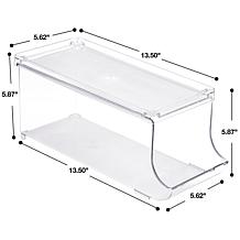 Sobus 2-pack Stackable Clear Plastic Soda Can Organizer with Lids