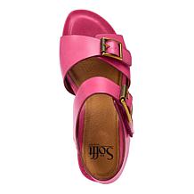 Sofft Valeri Leather Slingback Wedge Sandal