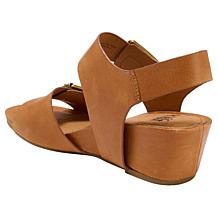 Sofft Valeri Leather Slingback Wedge Sandal