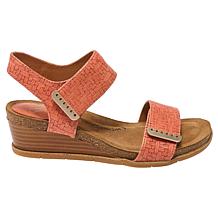 Sofft Verdi II Leather Stacked Wedge Sandal