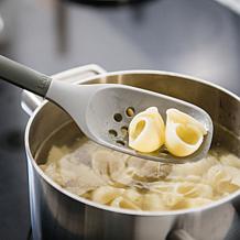 Soft Gray Silicone Kitchen Utensil Set with Rubber Handles