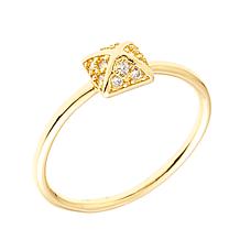 Sole du Soleil Cubic Zirconia Geometric Stack Ring