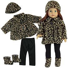 Sophia's by Teamson Kids Animal Print Coat Leggings Set for 18" Dolls