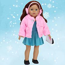 Sophia's by Teamson Kids Fur Coat and Earmuff Headband for 18" Dolls