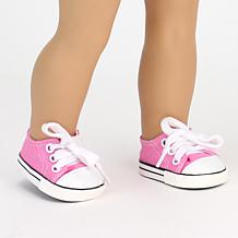 Sophia’s by Teamson Kids Light Pink Canvas Sneaker Shoe for 18" Dolls