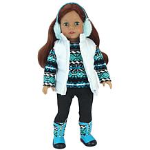Sophia's by Teamson Kids Print Knit Sweater and Leggings for 18" Dolls