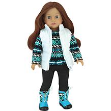 Sophia's by Teamson Kids Print Knit Sweater and Leggings for 18" Dolls